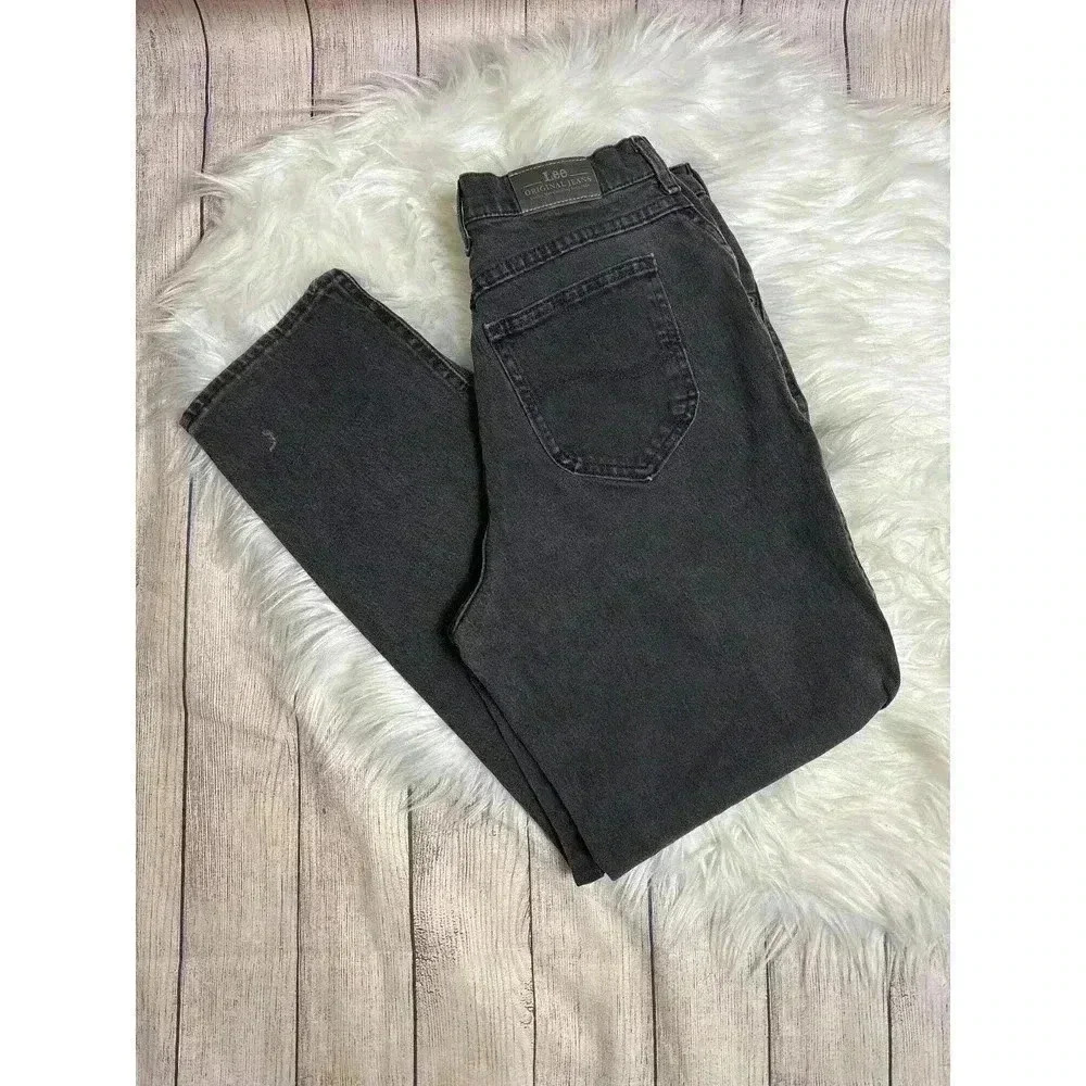 Vintage Lee Jeans Black Wash Women's Size 6 READ DESCRIPTION